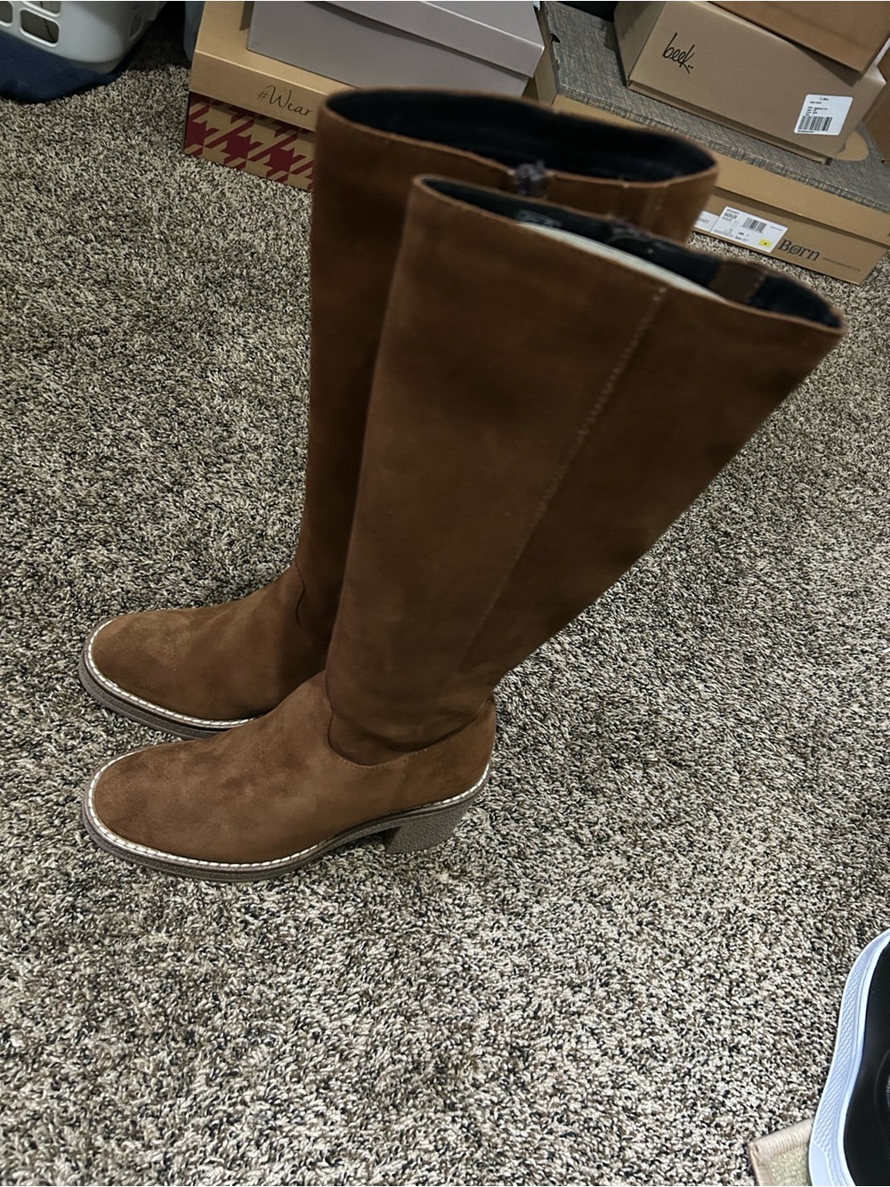 Rizzoli Tall Brown Suede Over-the-Knee Boots